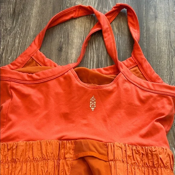 Free People Movement The Way Home Skortsie Romper M Orange - Picture 3 of 5